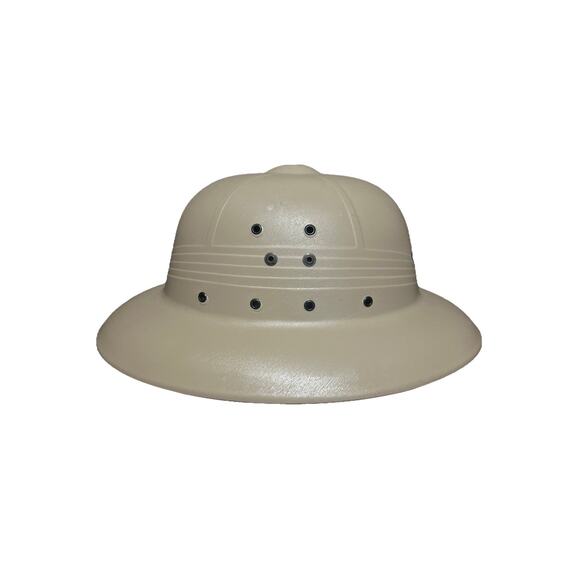 Vintage Tan Pith/safari Plastic Hard shell Hat by Midwest Helmets Made in USA - Picture 3 of 7